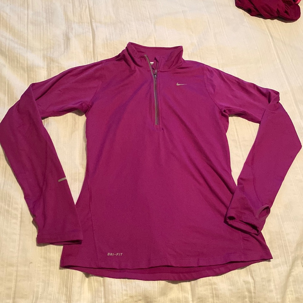 Nike magenta half zip-up